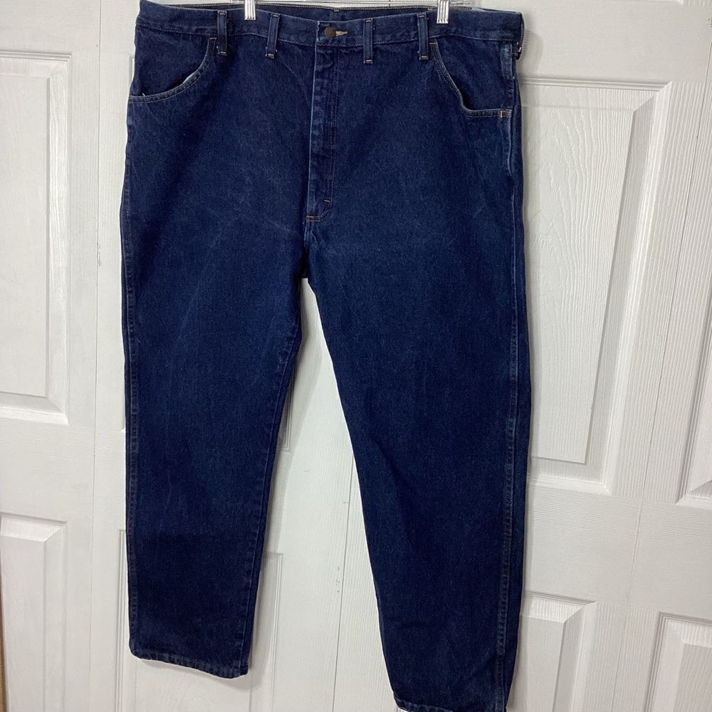 Rustler Men’s Jeans 46x30 Straight Leg Dark Wash